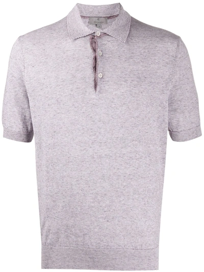 Canali Slim-fit Polo Shirt In Purple