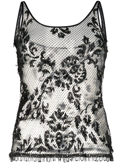 Pre-owned Dolce & Gabbana Lace Tank Top In Black