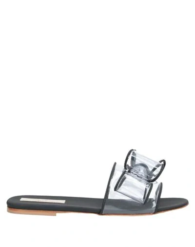 Polly Plume Sandals In Black