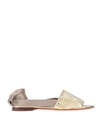 Santoni Sandals In Gold