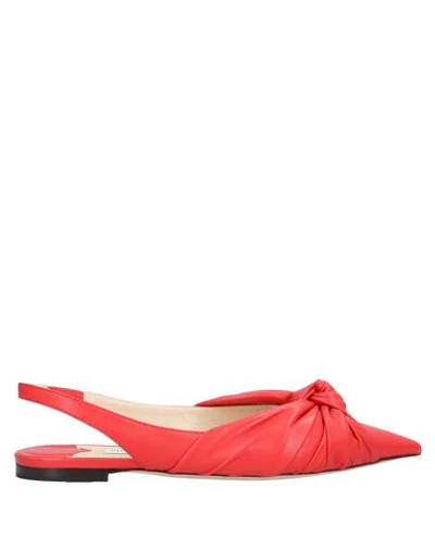 Jimmy Choo Ballet Flats In Red