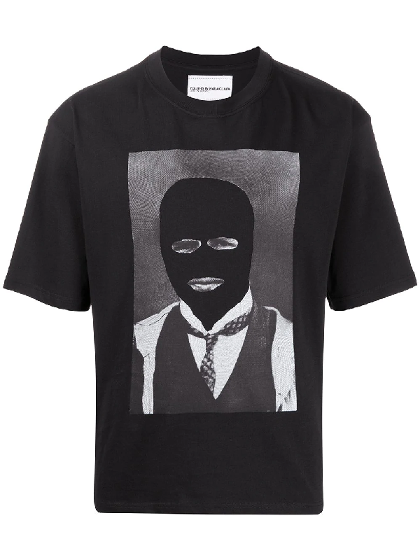 Youths In Balaclava Photo Print Tshirt In Black ModeSens