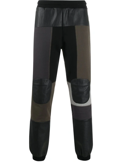 Gr-uniforma Patchwork Tracksuit Trousers In Black