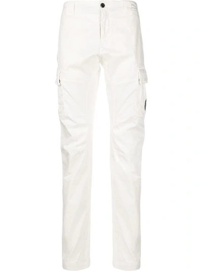 C.p. Company Skinny-fit Cargo Torusers In White