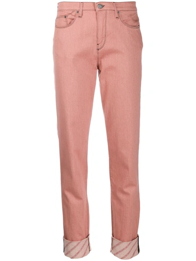 Karl Lagerfeld Slim Girlfriend Jeans In Pink