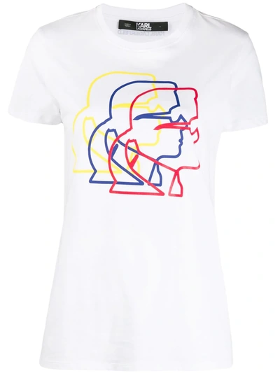 Karl Lagerfeld 3d Karl T-shirt In White