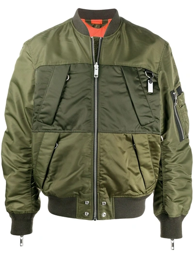 Diesel Reversible Bomber Jacket In Green