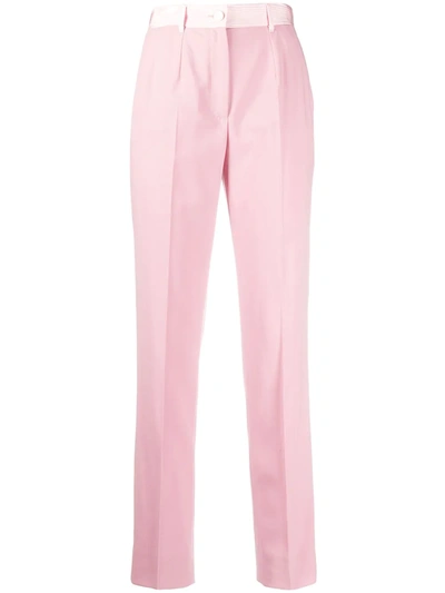 Dolce & Gabbana Front Pleat Tailored Trousers In Pink
