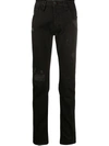 Philipp Plein Distressed Slim-fit Jeans In Black