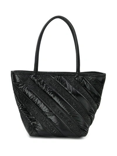 Alexander Wang Roxy Quilted Logo Tote - Black