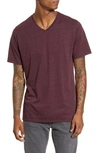 Threads 4 Thought Slim Fit V-neck T-shirt In Maroon Rust