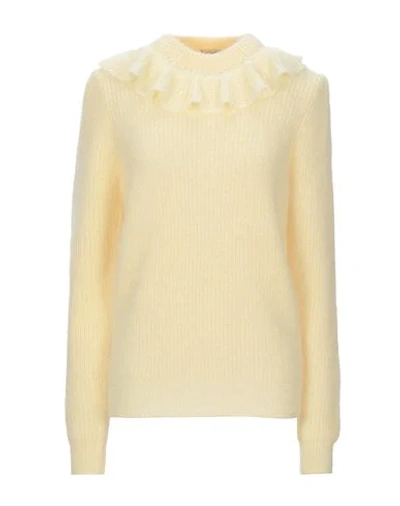 Miu Miu Sweaters In Light Yellow