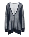 Lamberto Losani Sweaters In Dark Blue