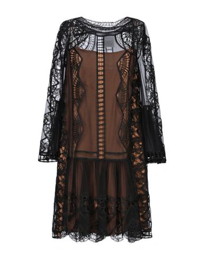Alberta Ferretti Short Dresses In Black