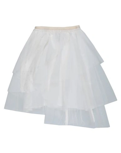 8pm Midi Skirts In White