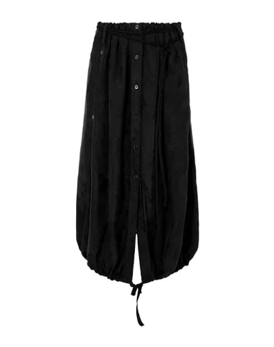 Ann Demeulemeester Midi Skirts In Black