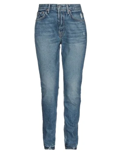 Grlfrnd Reed Frayed Cropped High-rise Slim-fit Jeans In Blue | ModeSens