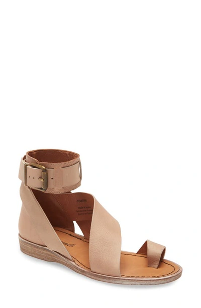 Free People Vale Asymmetric Strap Sandals In Taupe-neutral