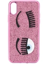 Chiara Ferragni Winking Eye Iphone Xs Case In Pink