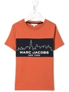 Little Marc Jacobs Kids' Logo Print T-shirt In Orange