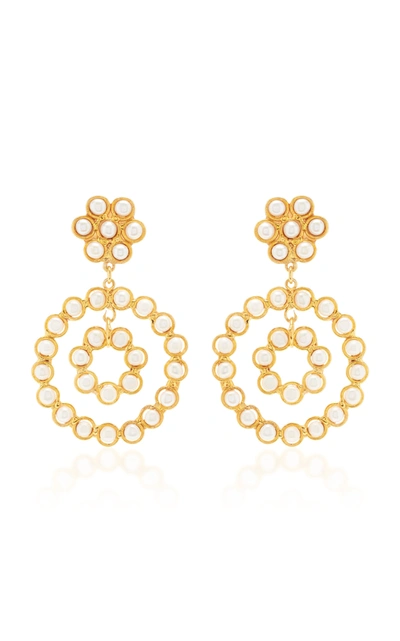 Sylvia Toledano Flower Candies Pearl Earrings In White