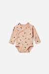 Cos Kids' Printed Organic Cotton Babygrow In Orange