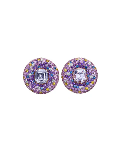 Margot Mckinney Jewelry 18k Kunzite Button Earrings