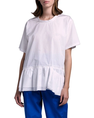 Marni Cotton Crewneck T-shirt In White