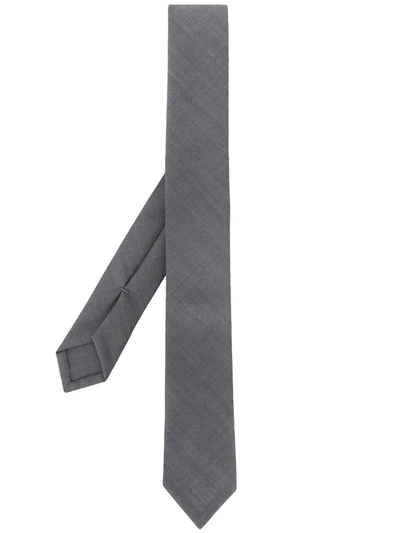 Thom Browne Kid Mohair Tie In Grey
