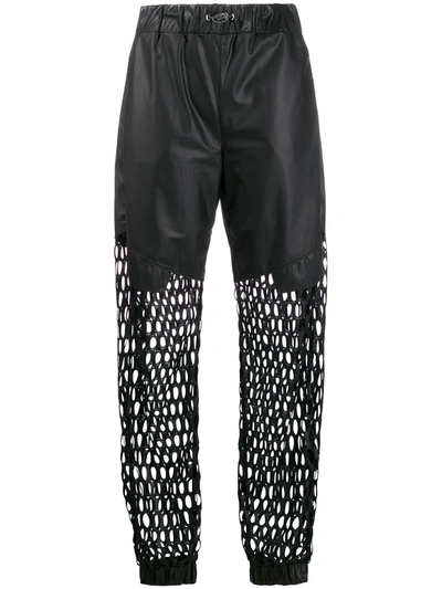 Philipp Plein Cut-out Tapered Trousers In Black