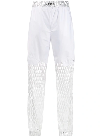 Philipp Plein Cut-out Tapered Trousers In White