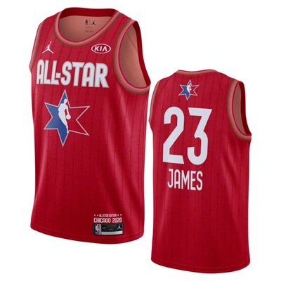 Jordan Lebron James All-star Nba Swingman Jersey In Red