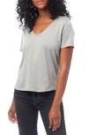 Alternative Organic Cotton V-neck T-shirt In Earth Gray