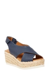 Andre Assous Women's Corbella Espadrille Wedge Sandals In Navy Leather