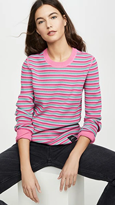 The Marc Jacobs The Thermal Merino Wool Blend Top In Multi