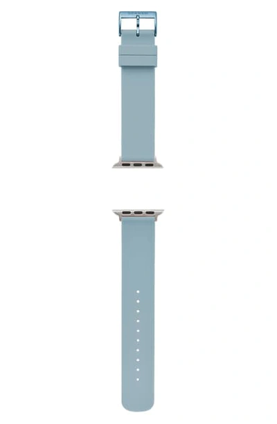 Skagen Silicone 38mm Silicone Apple Watch Strap In Light Blue