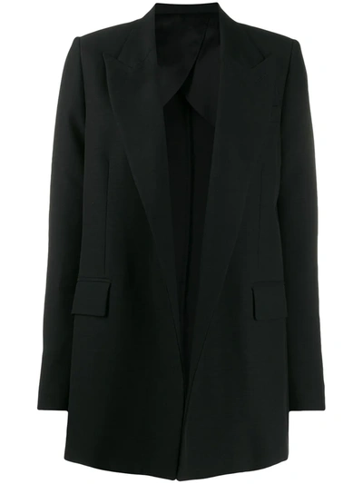 Ami Alexandre Mattiussi Buttonless Long Blazer In Black