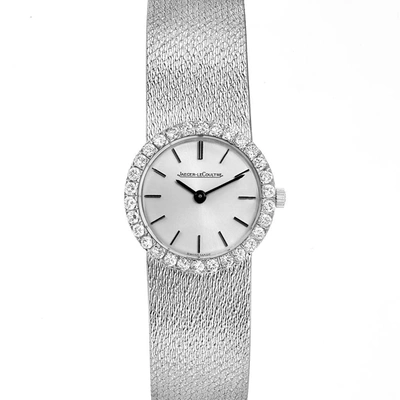 Jaeger-lecoultre 18k White Gold Diamond Vintage Cocktail Ladies Watch In Not Applicable