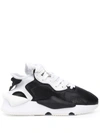 Y-3 Y3 Black And White 'kaiwa' Low Rise Sneakers