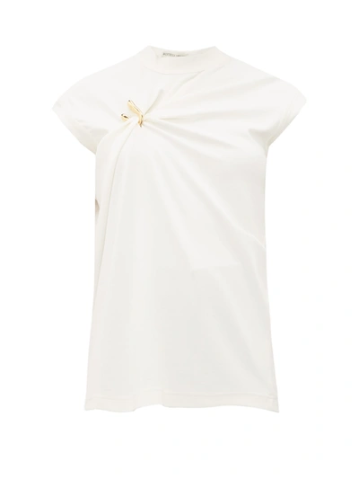 Bottega Veneta Sleeveless Top With Metal Decr In White