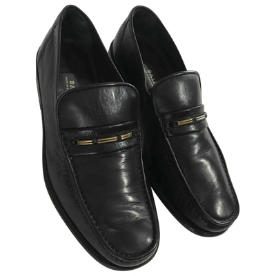 Pre-owned Bally Leather Flats In Black