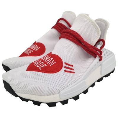 Pre-owned Adidas X Pharrell Williams Nmd Hu Cloth Low Trainers In White