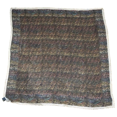 Pre-owned Fendi Wool Neckerchief In Multicolour