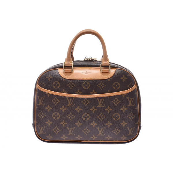 Pre-Owned Louis Vuitton Deauville Brown Cloth Travel Bag | ModeSens