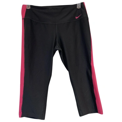 Pre-owned Nike Black Polyester Trousers