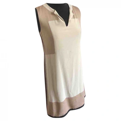Pre-owned Loro Piana Silk Mid-length Dress In Beige