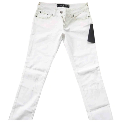 Pre-owned John Richmond Slim Jeans In White