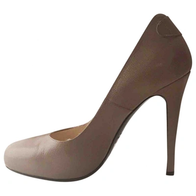 Pre-owned Patrizia Pepe Leather Heels In Beige