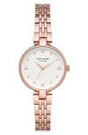 Kate Spade Women's Annadale Rose Gold-tone Stainless Steel Bracelet Watch 30mm In Rose Gold/ White/ Rose Gold