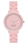 Kate Spade Women's Morningside Pink Silicone Strap Watch 38mm